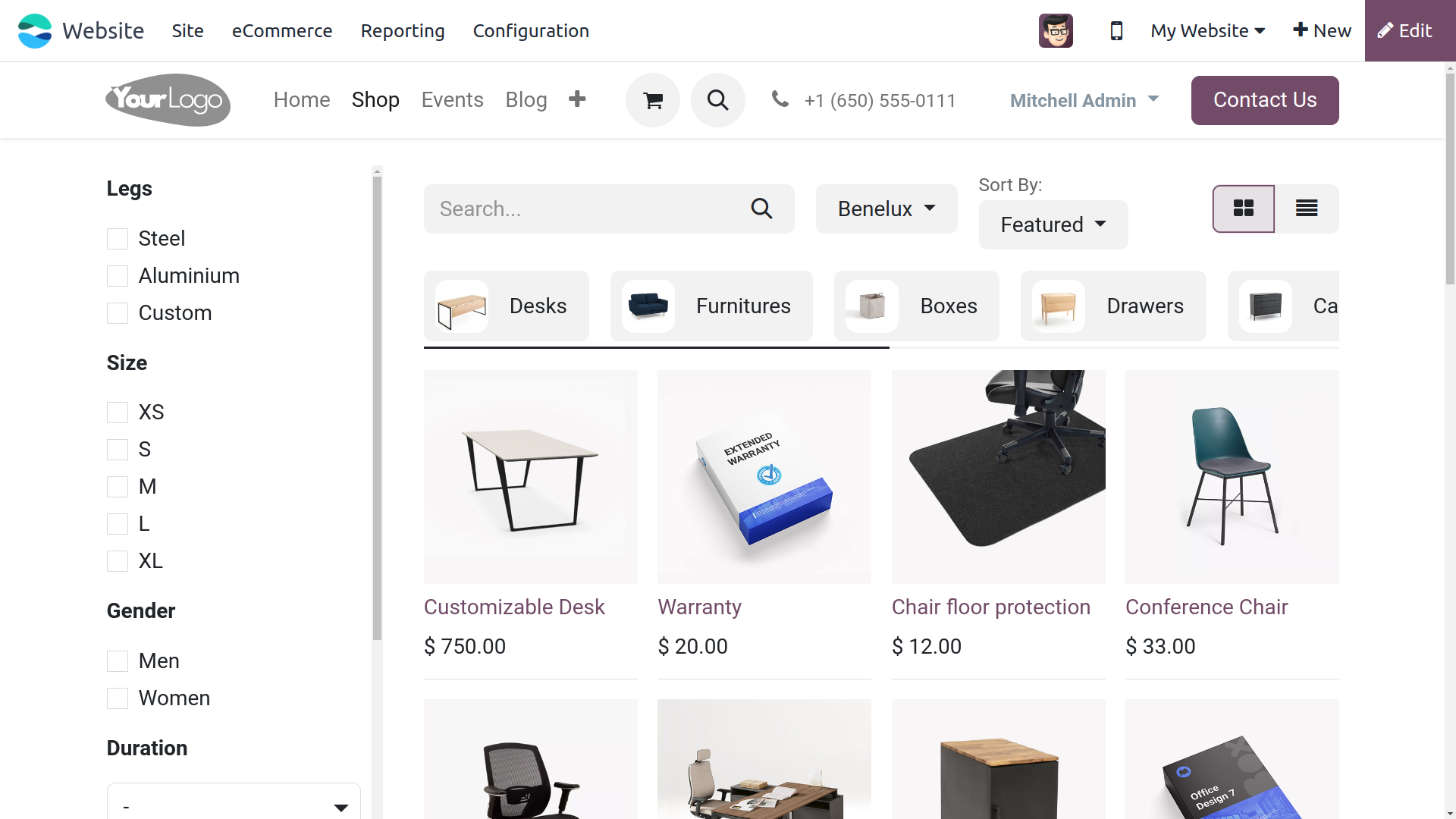 Dedicated styling themes